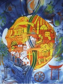 Stadt mit Religionen ST